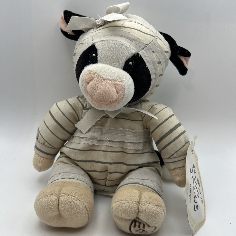 RARE Vintage Mary's Moo Moos Mummy Cow Plush Enesco Halloween Stuffed Animal